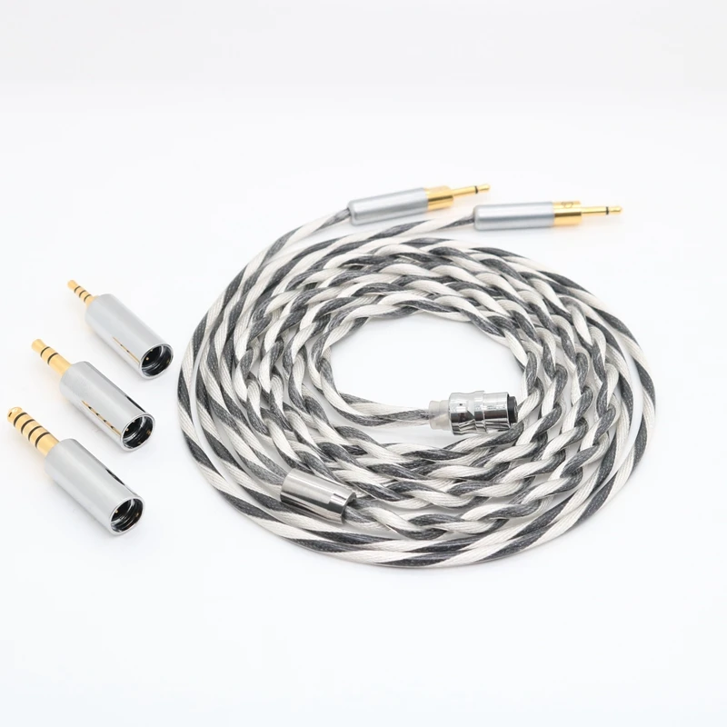 XINHS Modular Cable Copper and Silver Mixed  LITZ Structure Design Upgrade Wire  For HD800 HD650 HD700 HIFIMAN Headphone