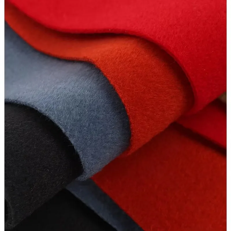

Double-faced Woolen Fabric High Quality 10 Cashmere 90 Australasian Wool Fabric for Winter Coat