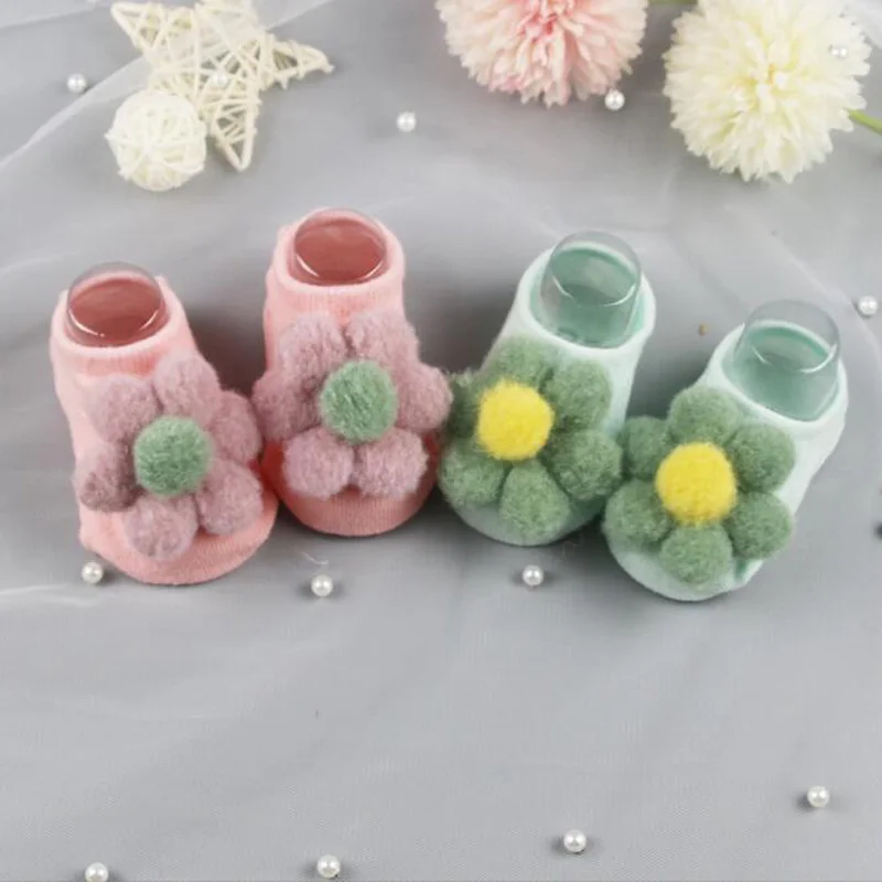 Chaussettes à fleurs mignonnes pour bébé, nouveau, 2 paires