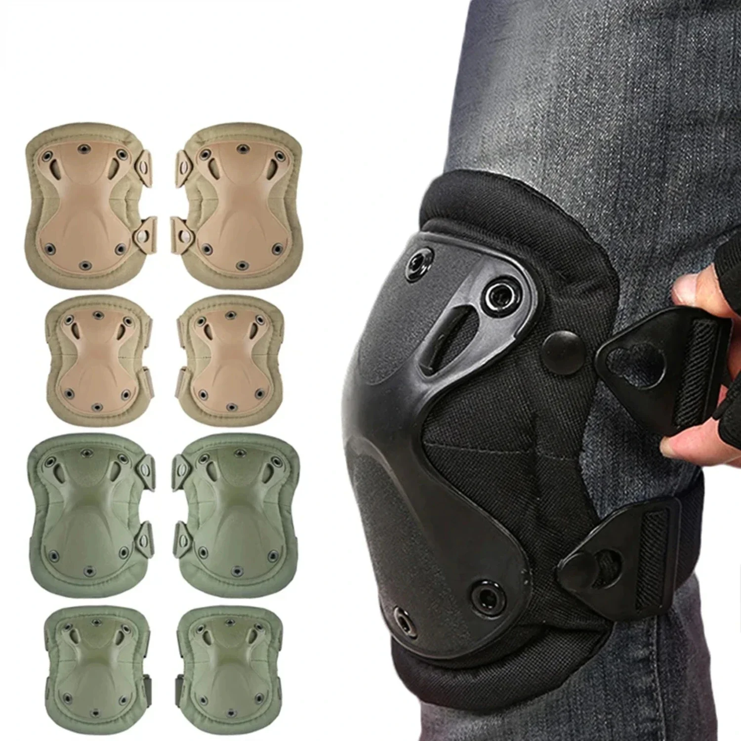 Tactical Knee Pad Elbow CS Military Protector  Airsoft Outdoor Sport Hunting Kneepad Safety Gear Knee Protective Pads