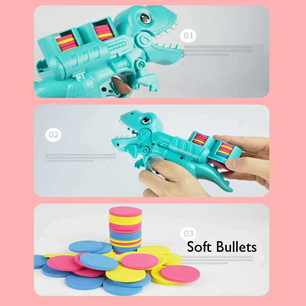 MYou Toy Pistols with Soft Bullet for Kids, Dinosaur Gun, Flying Saucer, Shooter Set, Shooter Game Outdoor, Meninos e meninas