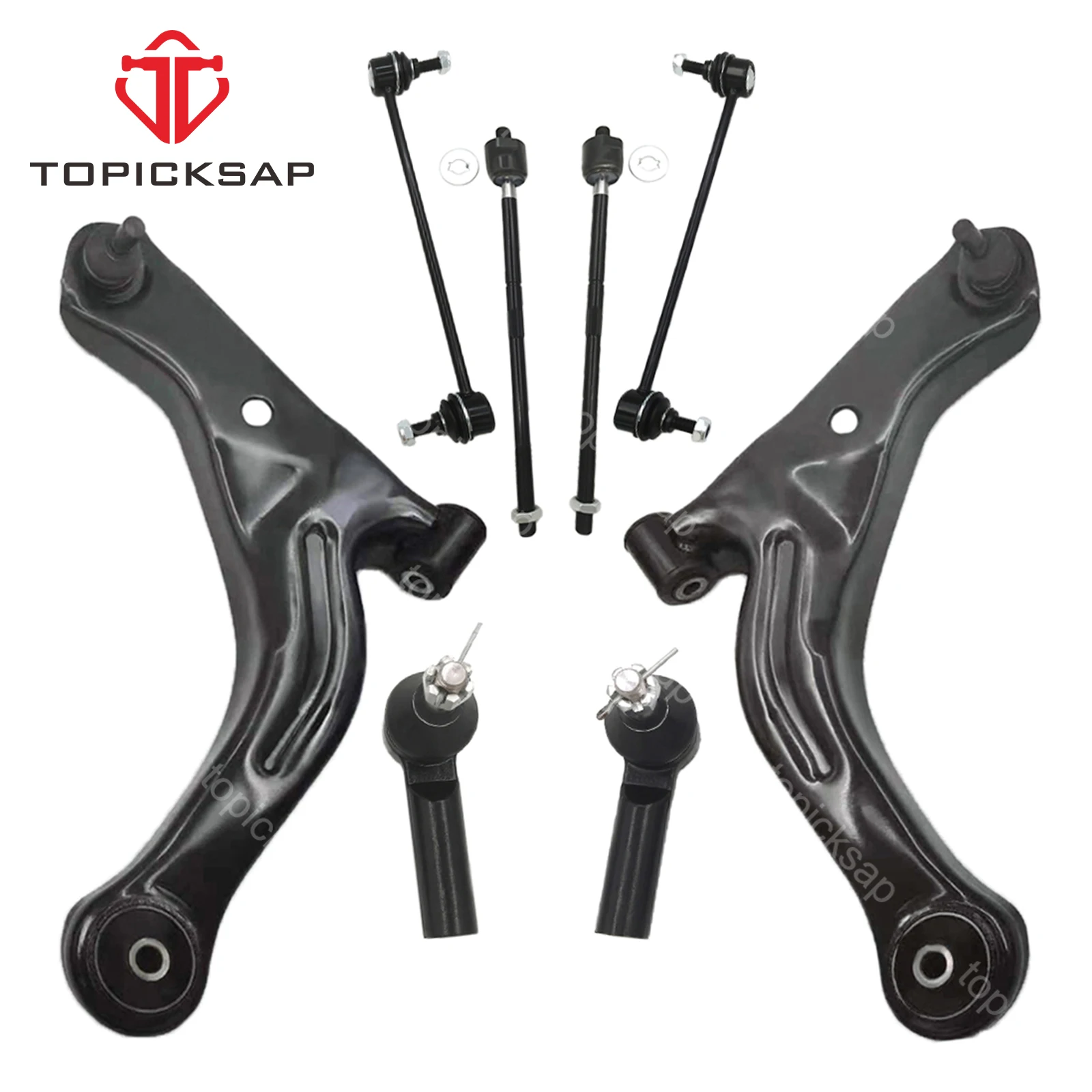 

TOPICKSAP Front Lower Control Arm Tie Rods Sway Bar Link 8pcs LH RH for Ford Escape Mazda Mercury 2010 2011 2012 5L8Z3079AA