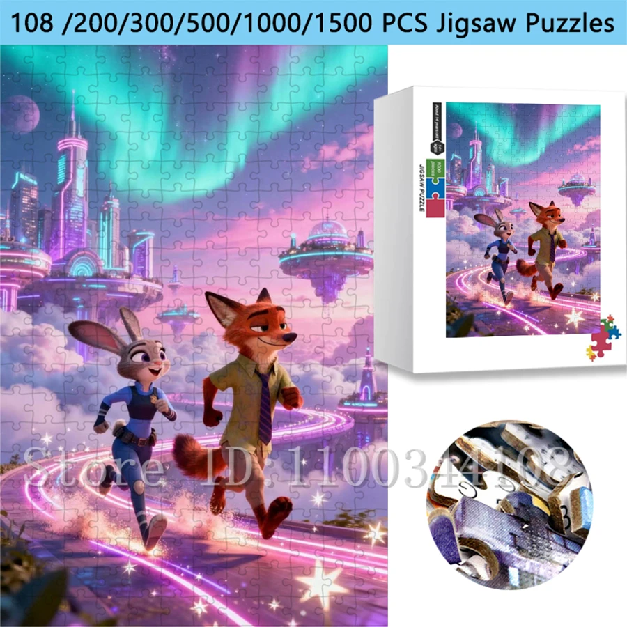 

Пазлы Disney Zootropolis 2 с Джуди Кролик и Ником Фоксом, романтические пазлы, уникальные подарки ко Дню святого Валентина