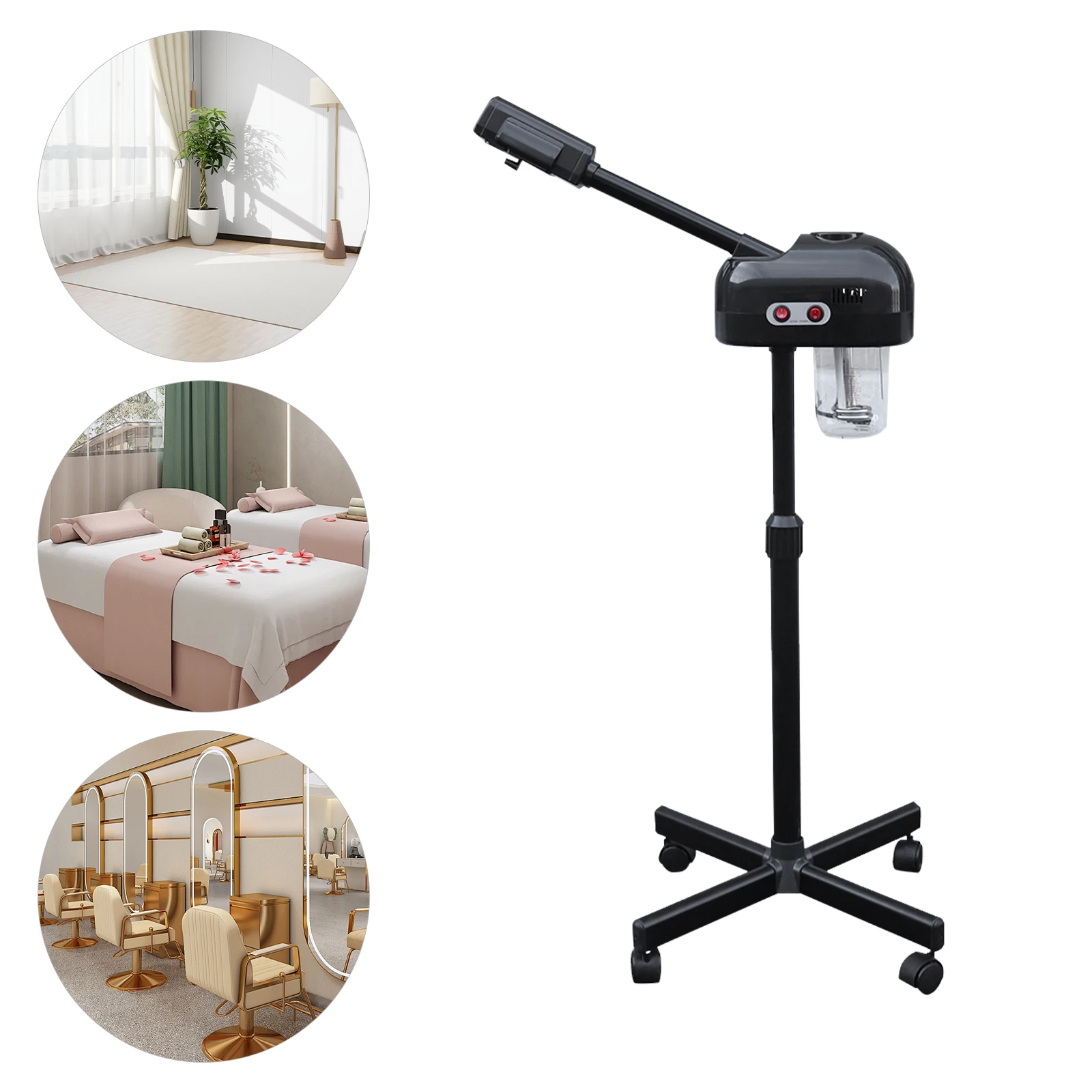 

800W Facial Steamer, 0.2Gal Large Tank, 360° Adjustable Nozzle, Ozone Ion Technology for Deep Cleansing, Home Salon SPA,Portable