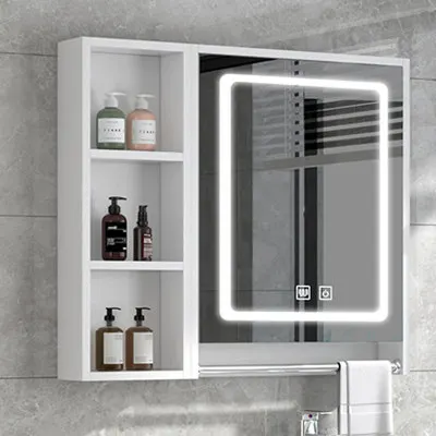 smart wall-mounted bathroom mirror cabinet Separate vanity open storage mirror cabinet standing small schränke furniture