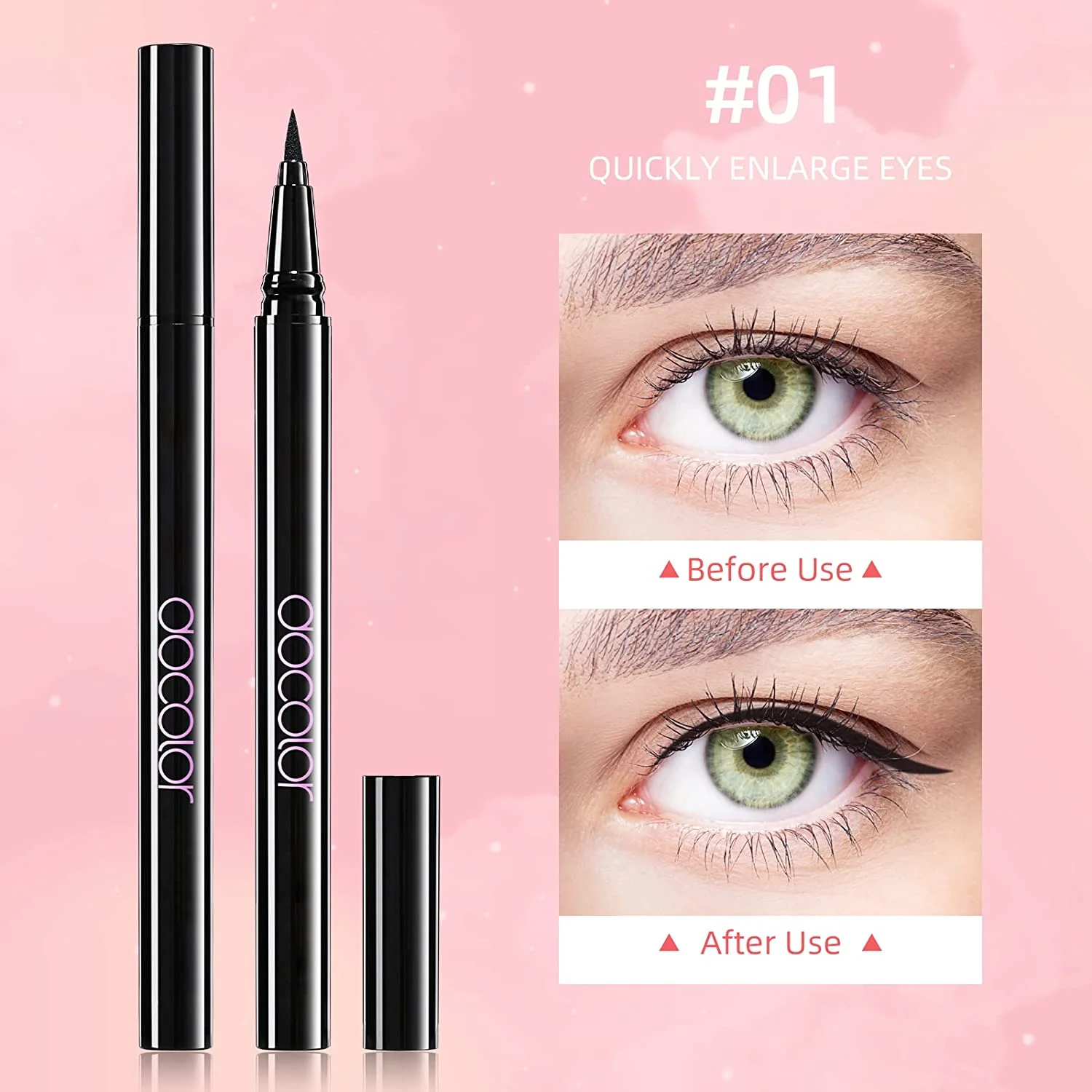 Docolor Eye Liner Matte Liquid Black Eyeliner Waterproof Long Lasting Sweatproof Quickily Drying Pencil Makeup Cosmetics Tool