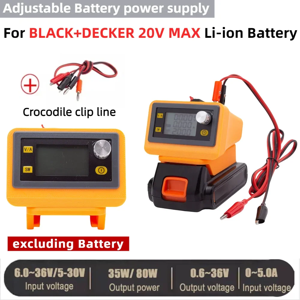 

Портативный регулируемый аккумулятор с ЧПУ, понижающий регулятор постоянного тока для BLACK + DECKER, серия аккумуляторов 20 В MAX (за исключением аккумулятора)