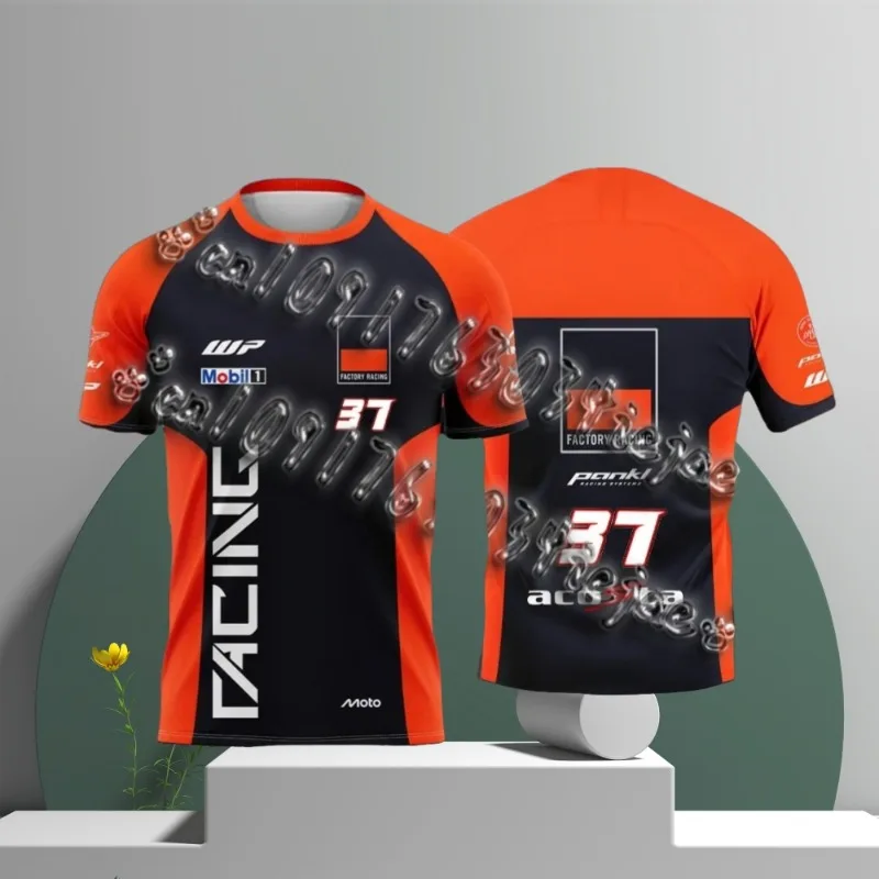 

2025 Новые мужские гонки на мотоциклах No 37. Костюм для верховой езды Pedro Acosta, унисекс, повседневная спортивная быстросохнущая футболка, впитывающая пот