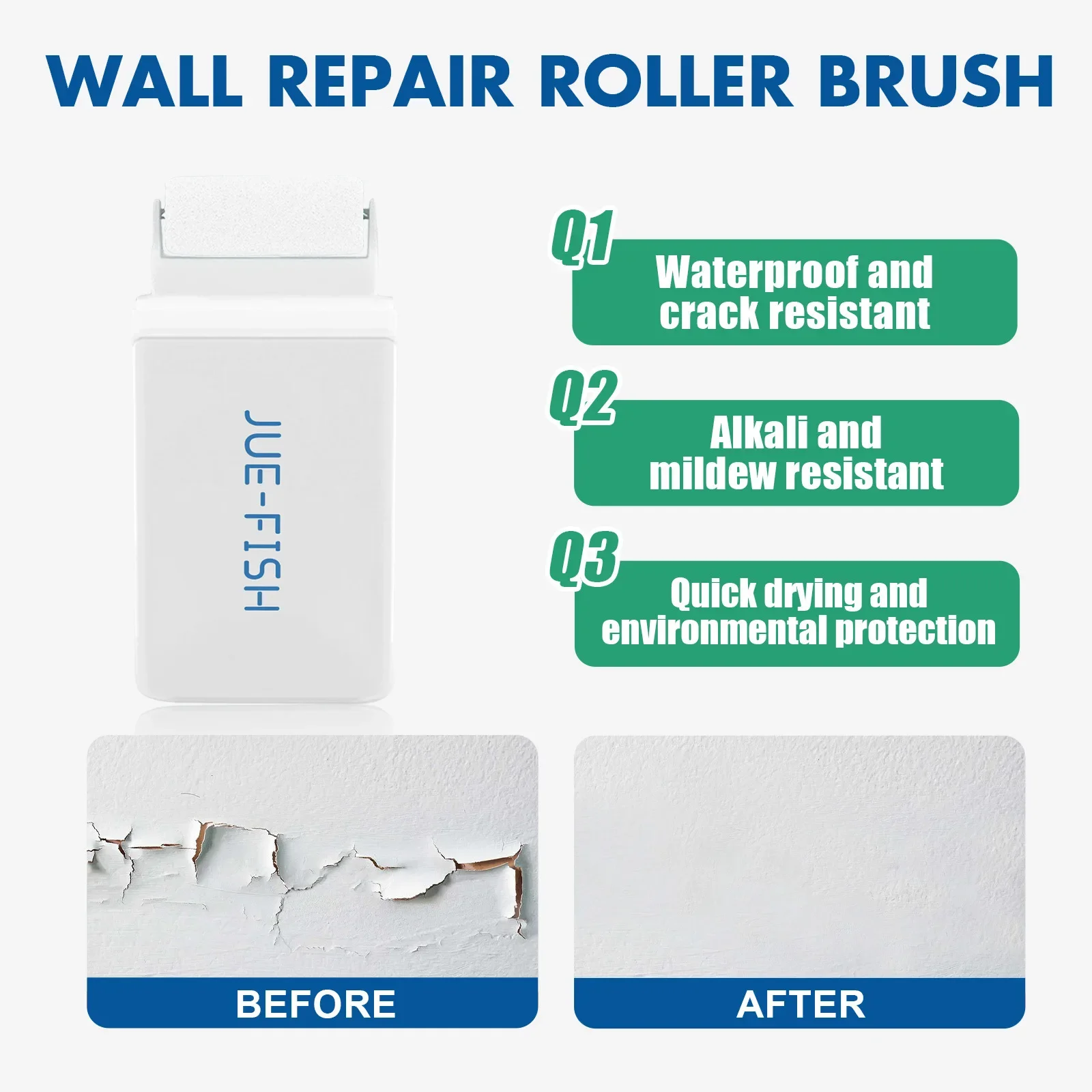 Muur Reparatie Rollende Borstel Graffiti Cover Renovatie Witte Verf Peeling Vochtbestendige Anti Scheuren Bescherming Muur Herstelmiddel