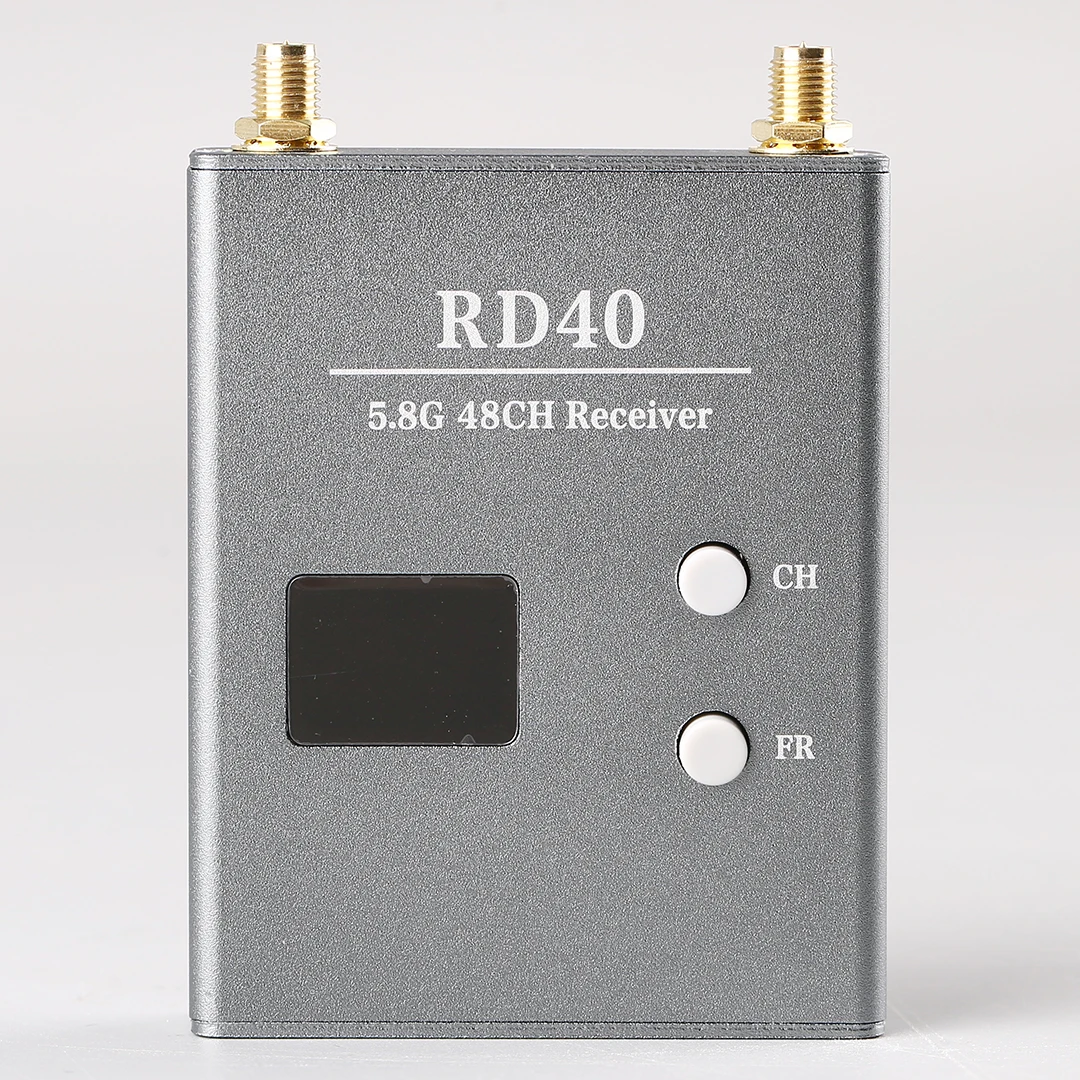Hippo RD40 5.8GHz 48CH Dual Diversity FPV Receiver with Auto-Scan Search Dual Antenna Video VRX Receiver for Auto Pilot Helico
