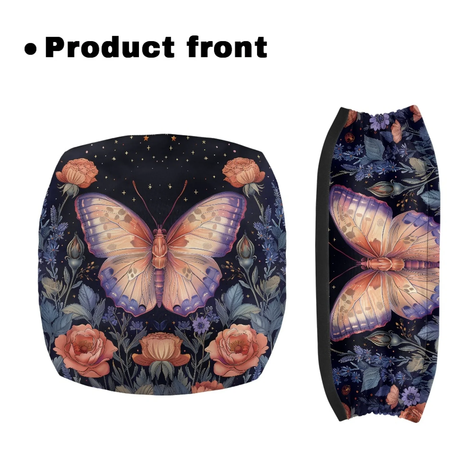 Coloranimal Butterfly Rose Pattern 2 Pcs Seat & Backrest Cover Set for Unisex Rollator Seat Cover New Trend