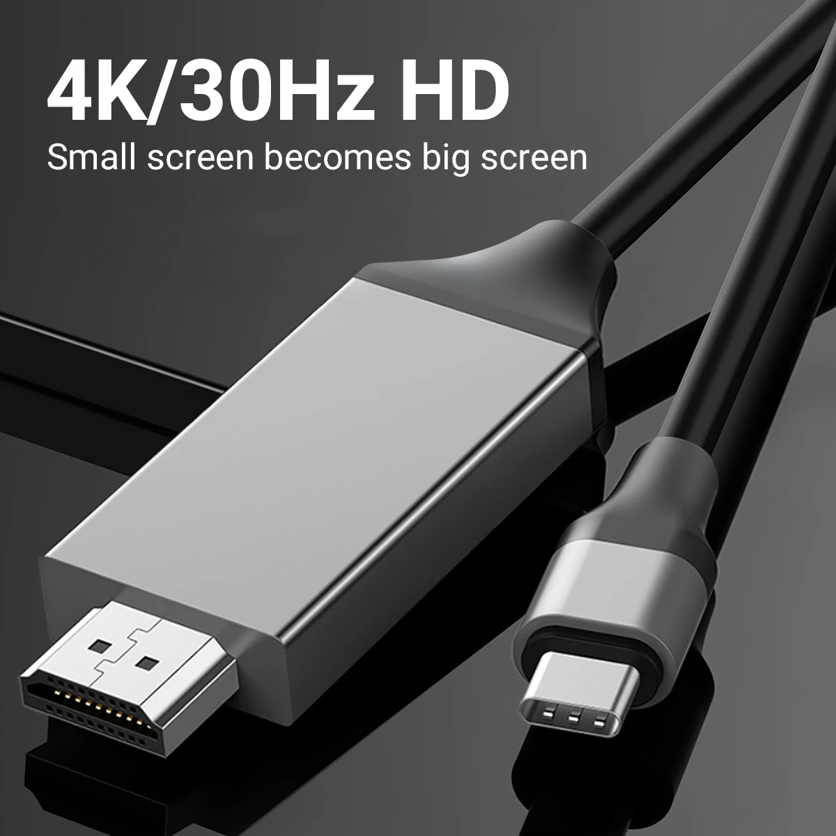 USB C to HDMI Cable 6.6ft 4K for Monitor, HDMI to USB C Adapter for MAC, USBC to HDMI Converter for iPad pro, MacBook air