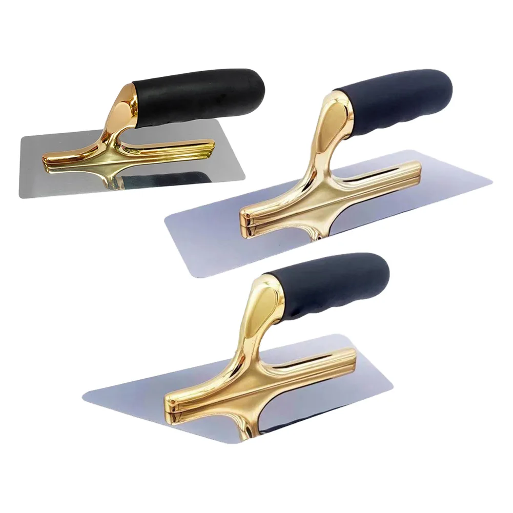 Stainless Steel Plaster Trowel Finishing Trowel Burnishing Thick for ness Clean Finish Trowel Ergonomic Design For Stucco