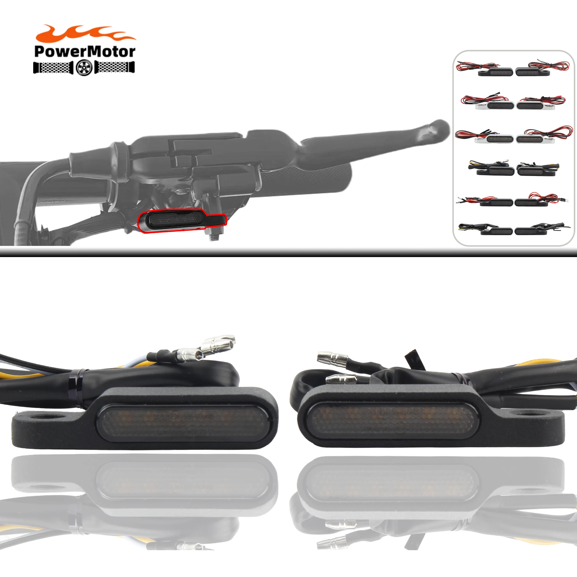 

Motorcycle Front Rear LED Mini Turn Signal Light For Harley Sportster Bobber Motorbike Flowing Water Flashing Indicator Lamp