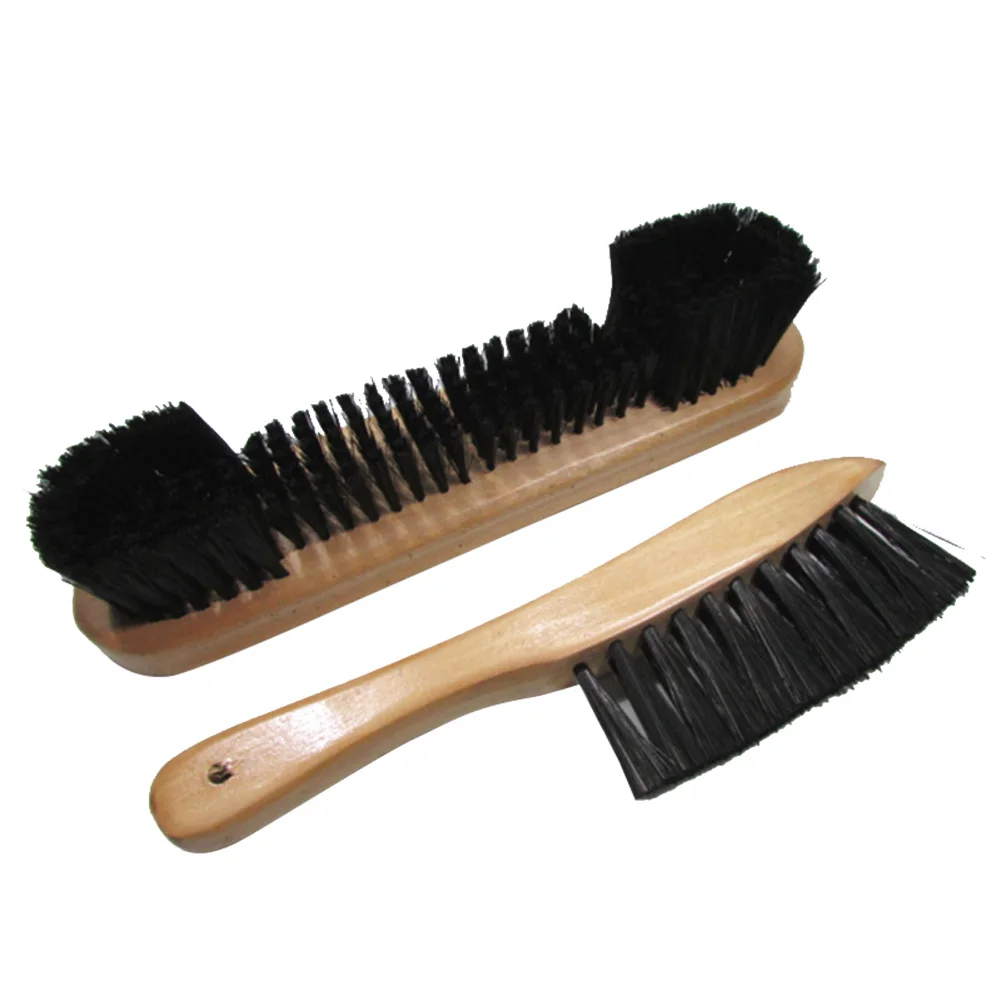 

2pcs Set Pair Rail Felt Brush Cleaner Billiard Snooker Pool Table Wooden Durable Tool