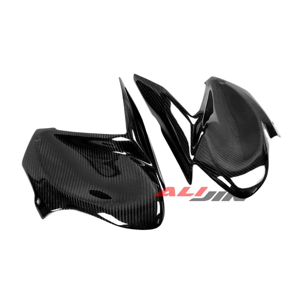 Fit Kawasaki Z900 2017-2019 2018 Real Dry Carbon Fiber Motorcycle Front Side Tank Fuel Gas Fairing Trim Panel Protector Cover