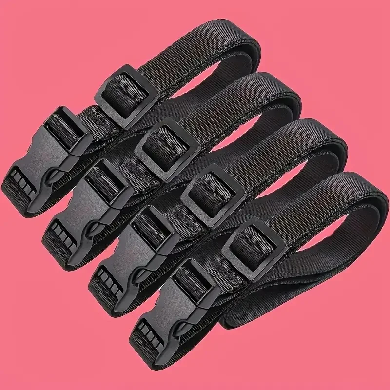4Pack Utility Straps with Quick Release Buckle Nylon Backpack Accessory Sleeping Bag Strap Adjustable for Hiking Travel Outdoor