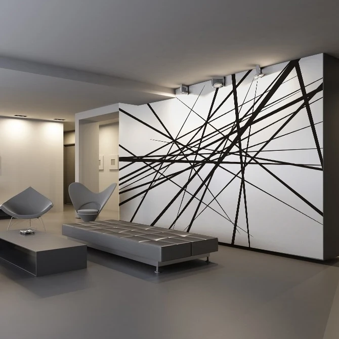 custom 3d Nordic style art simple wallpaper living room sofa dining room TV background wall black white line mural bedroom 8d