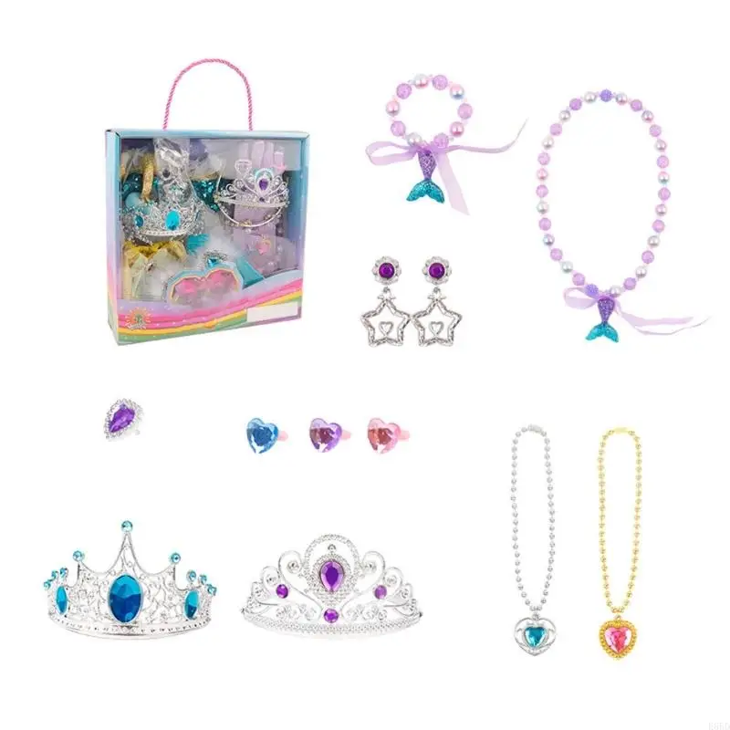 

Princess Dress Up Toy & Jewelry Boutique Princess Costumes Accessories Role Playing Set Girls Gift Party Favor E65D