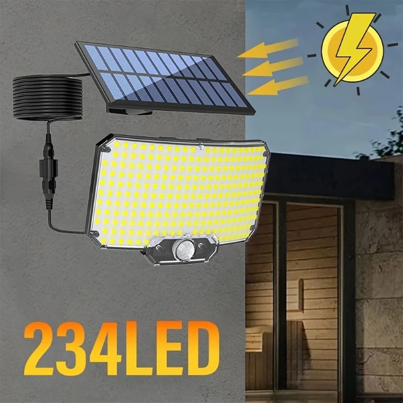 

Super Bright 234 LED Solar Light Modern Decorative Wall Light Suitable for Courtyard Balcony Garden Garage Street