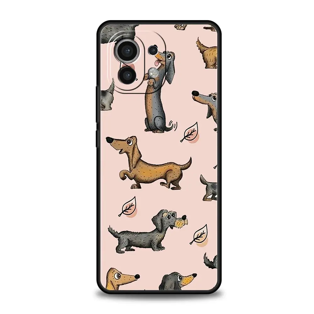 Phone Case For Xiaomi Mi 15 14 13 12 11 Lite 14T 13T 12T 11T Pro Poco X6 X5 M3 X3 Pro F5 F4 Cover Dachshund Sausage Dog