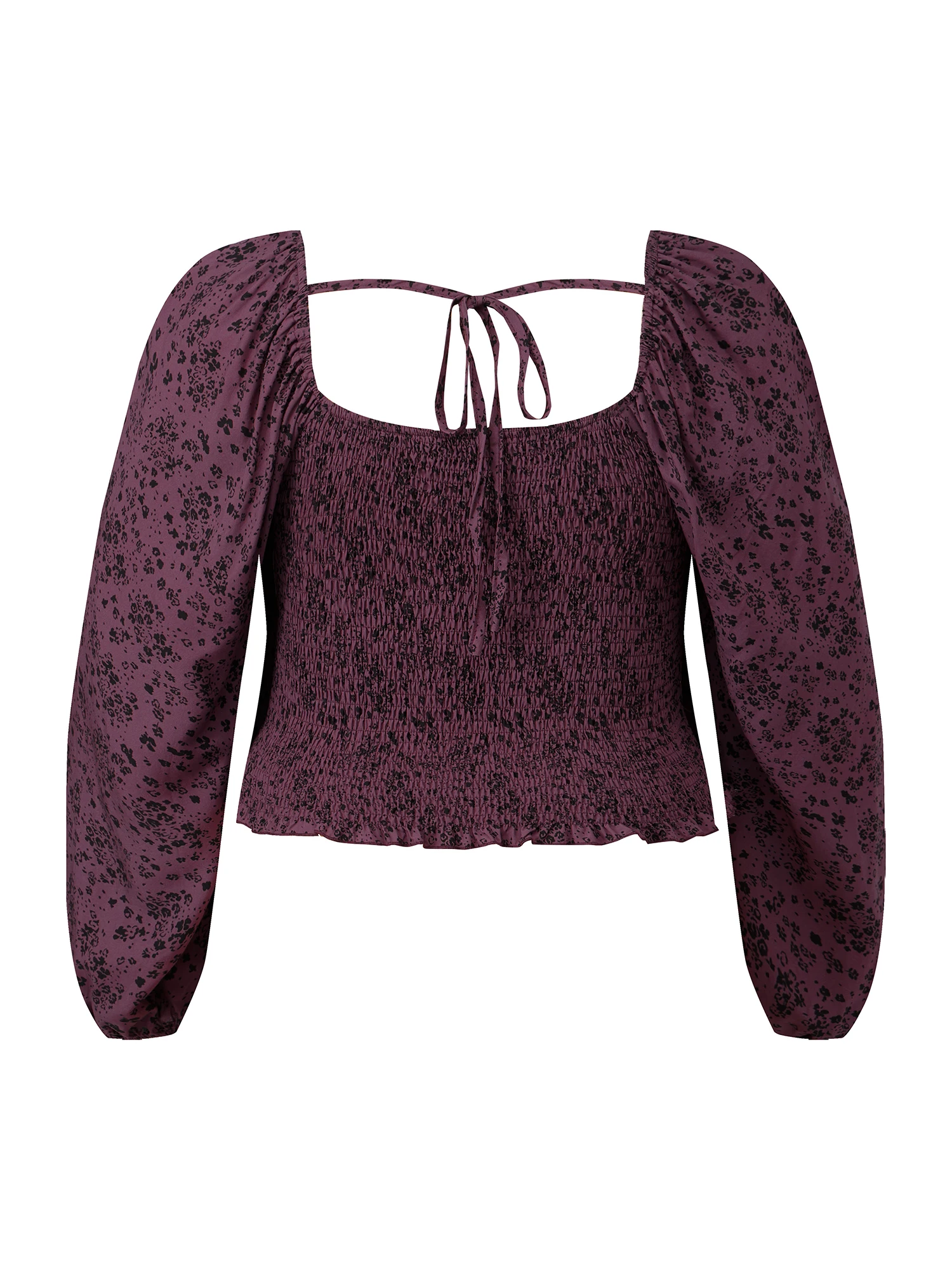 

Элегантные женские блузки с цветочным принтом, длинными рукавами-фонариками и сборками, идеально подходящие для нарядного или повседневного ношения.