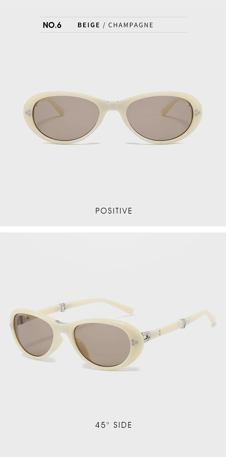 2025 Nieten ovale Sonnenbrille für Damen, Markendesigner, faltbar, einfach zu transportieren, weibliche Farbtöne, UV400 – Detail 17