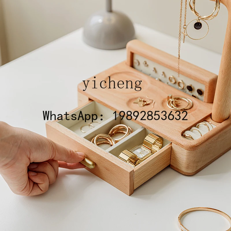 jewelry storage box, real wooden girlfriend birthday gift, high-end gift for girls