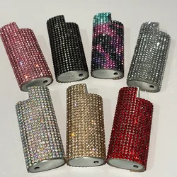 Metal Shell Case Holder Lighters Sleeve Pouches DIY Creative Crystal Cover j5 Lighter Box Cases Covers
