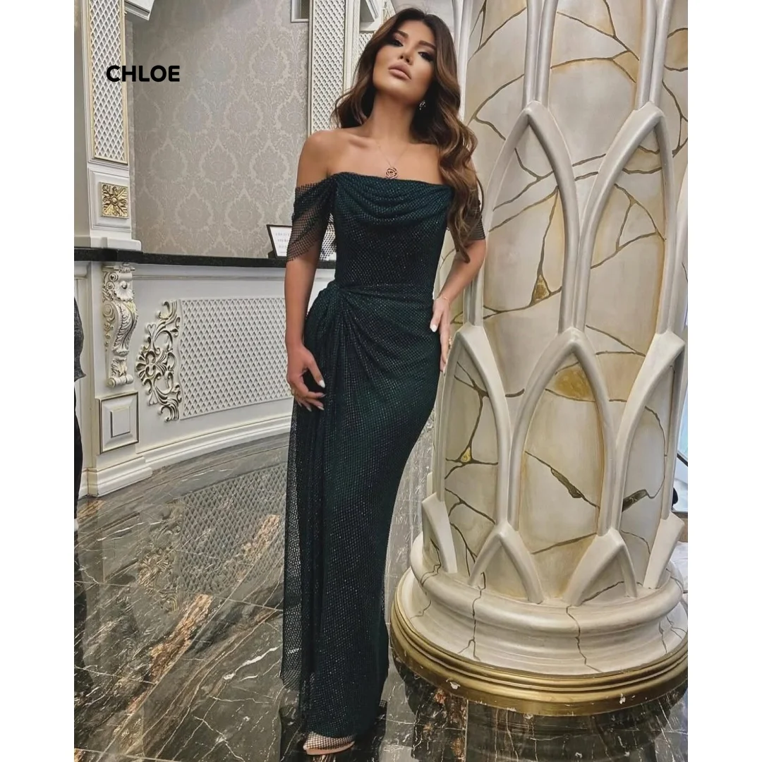 

Custom Made Very Luxurious Evening Dresses High Quality High Quality Fish Tail Luxury Women Evening Dress Woman Short Sleeves