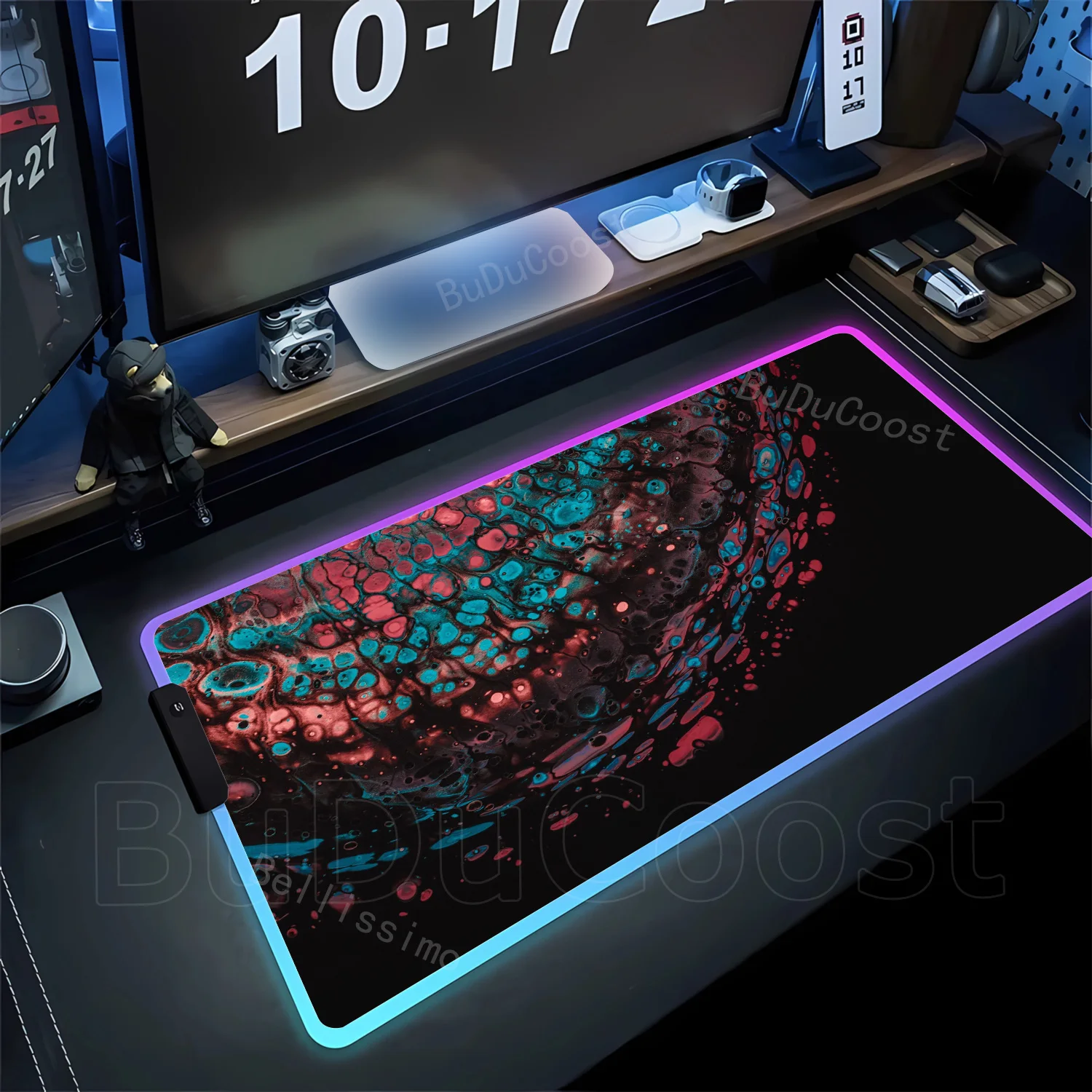 Mousepad Keyboards Gamers offices Decoracion DeskMat OilPainting Liquid fluid Art Mouse Pad Computer Laptop Anime Keyboard RGB