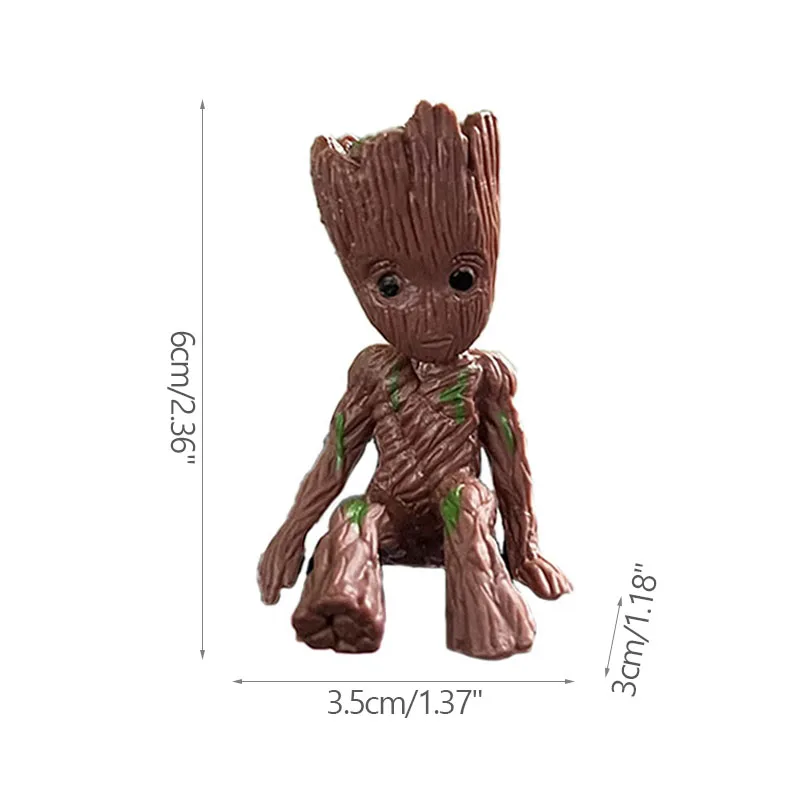 Home Dekoration Handwerk Miniatur Modell Büro Desktop Display Cartoon Groot Figuren Handwerk Dekor Baum Mann Ornament 5CM