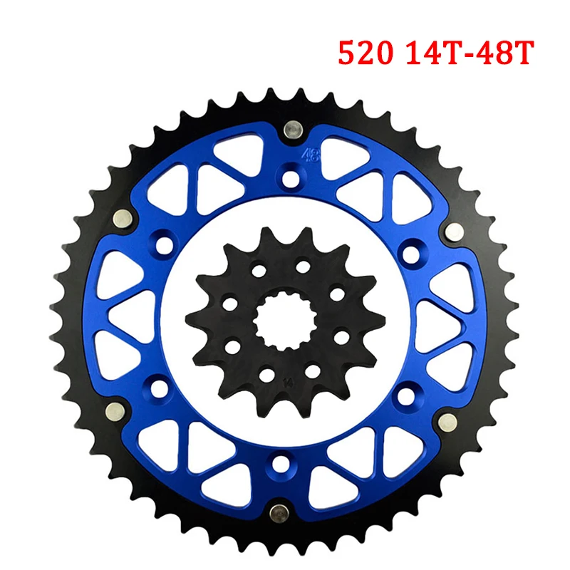 Motorcycle 14T 45T 46T 47T 48T 49T 51T 52T Front & Rear Sprocket For YAMAHA WR250 WR400 WR450 WR450F YZ250 YZ400 YZ450 YZ450F