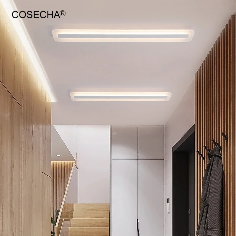 

Long Flush Ceiling Light In Hallway Led Modern Ceiling Lamp In Balcony/Staircase/Entryway 3 Light Colors Changeable