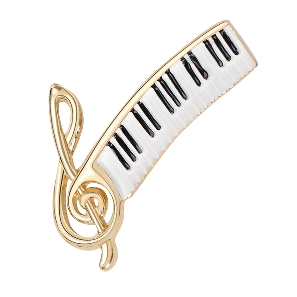 Piano Note Brooch Suit Lapel Pin For Clothes Music Instrument Women Hat Badge Miss