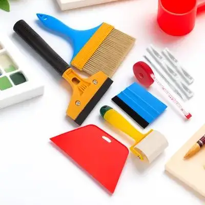 12Pcs Wallpaper Application Kit Includes Scraper Smoother and Roller for Peel and Stick Films Professional Vinyl Installation