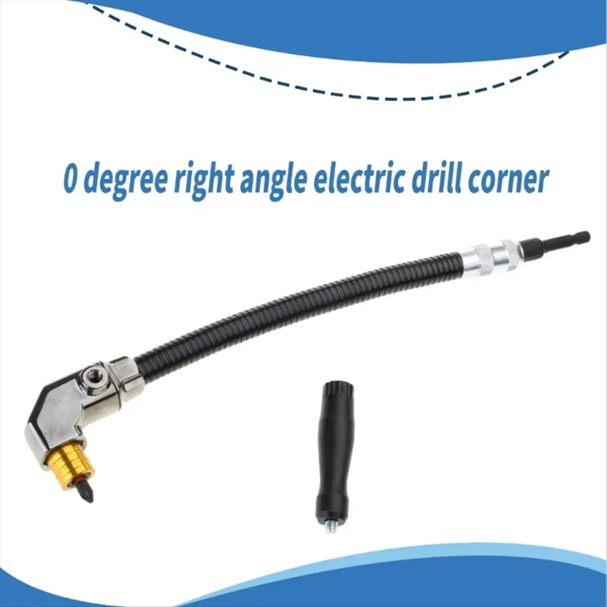 AA77 NEW  90 Degree Electric Drill Corner Device 3 Jaw Chuck Turner Chuck Adapter Narrow Space Drilling Accessories