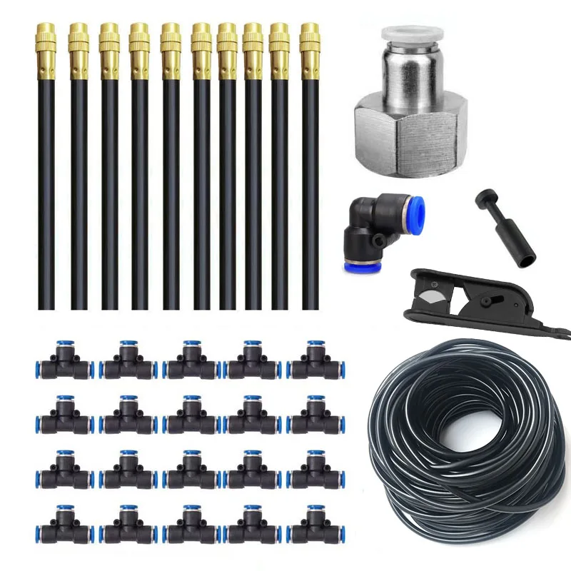 

DIY Free Bending Universal Spray Kit For Greenhouse Garden Flowers Plant Watering Irrigation Patio Misting Cooling