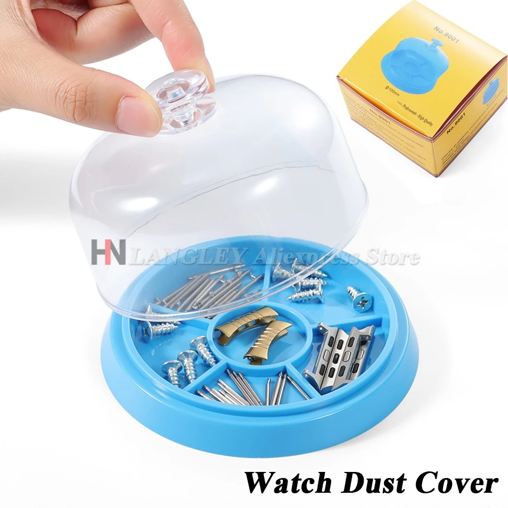 Watch Movement Dust Cover Watch Parts Holder Tray Parts Protector Moistureproof Anti-dust Covers Storage Box for Watchmakers