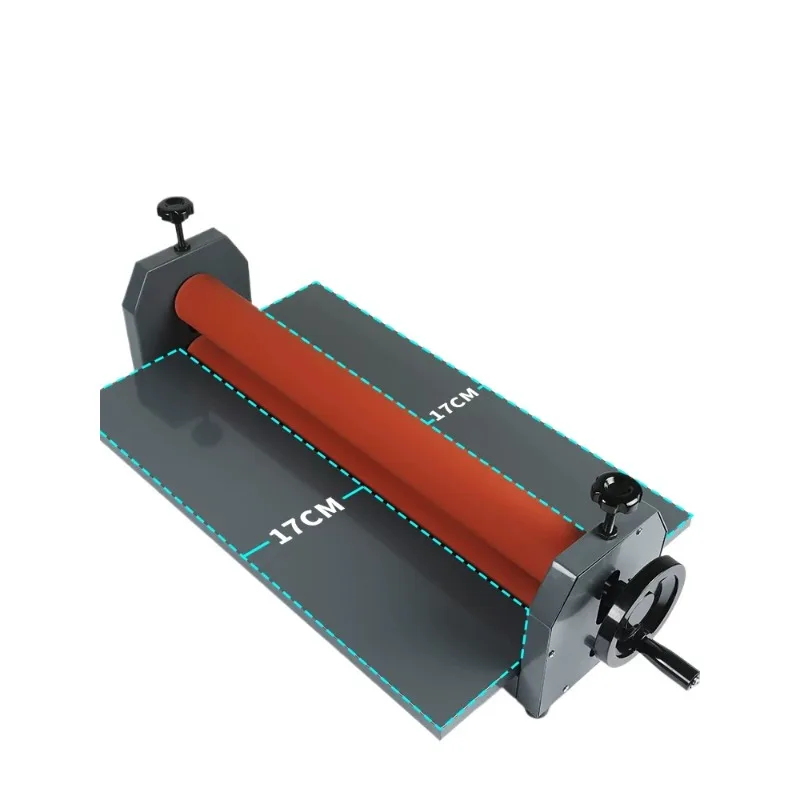 Manual Hand Crank Cold Laminator Desktop Cold Roll Laminating Machine Rubber Roller Cold Lamination Machine