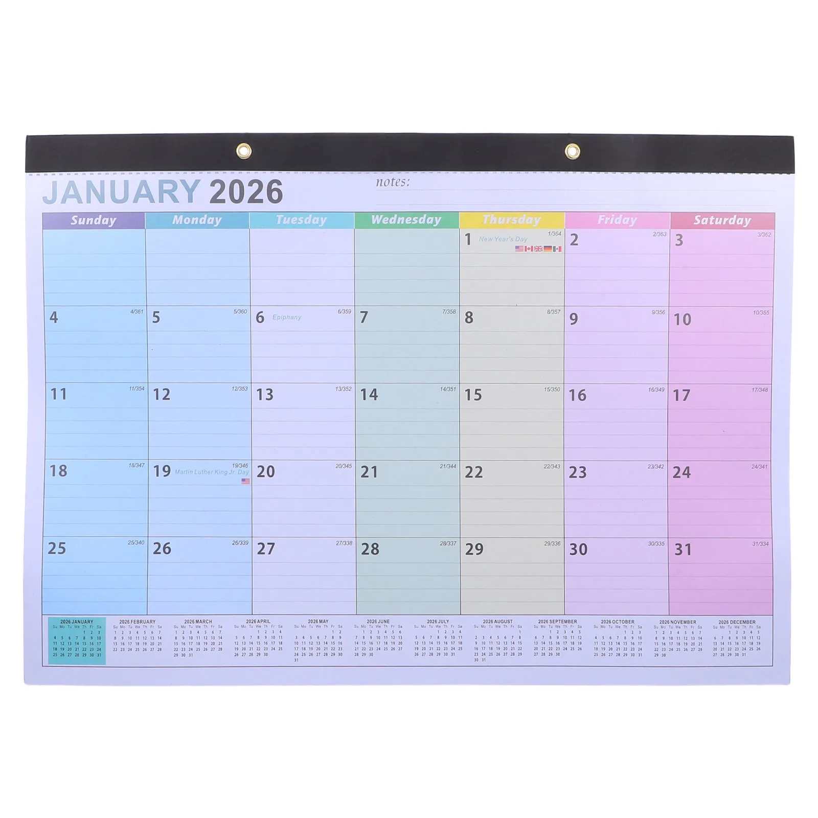 

2026 Wall Calendar Monthly Planner 2026-2027 For Home Office Classroom Minimalist Hanging Calendar Yearly Schedule Organizer