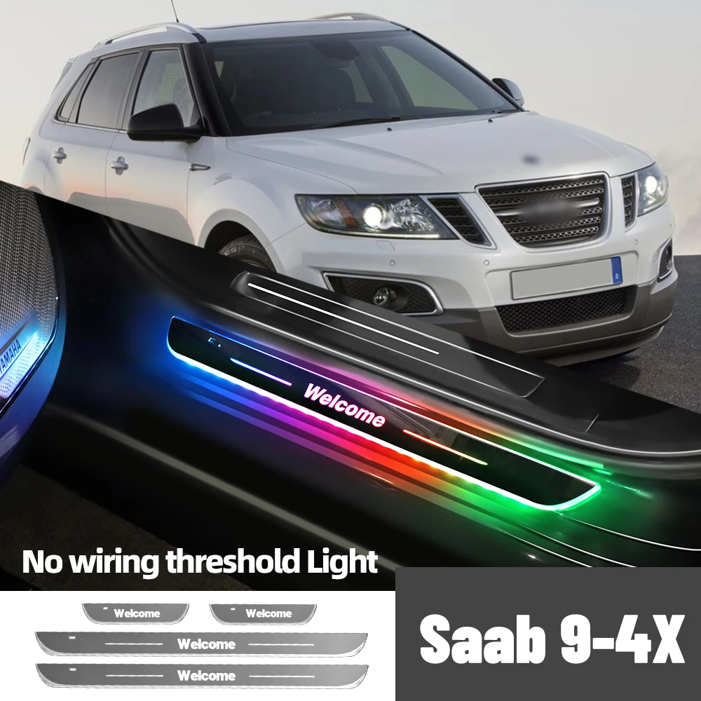 

For Saab 9-4X 2011-2018 2014 2015 2016 2017 Car Door Sill Light Customized Logo LED Welcome Threshold Pedal Lamp Accessories