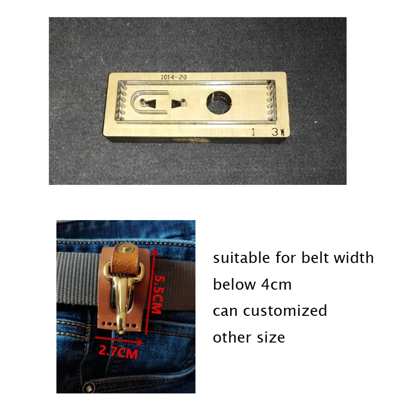 DIY leather craft waist belt key hanging buckle die cutting knife mold metal hollowed punch tool