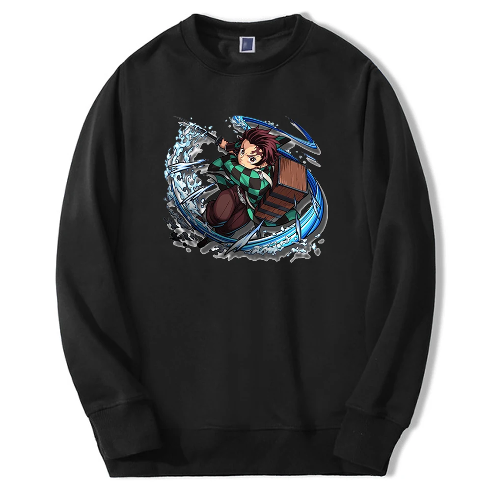 

Demon Slayer Hot Japan Anime Hoodies Mens Tanjirou Manga Graphic Crewneck Sweatshirt Harajuku Round Neck Tracksuit Moletom