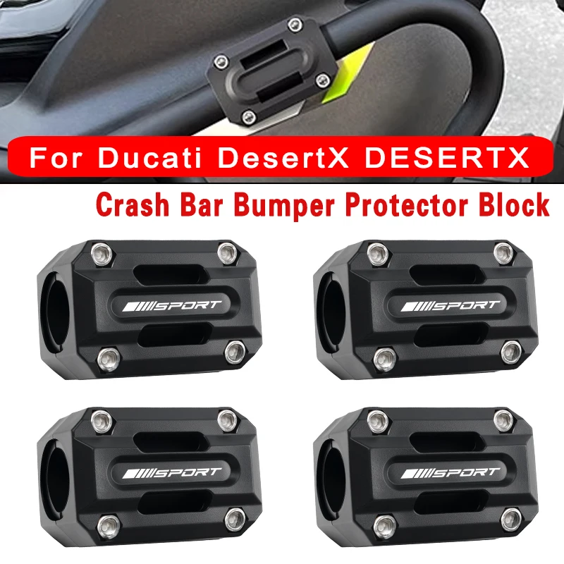 For Ducati DesertX DESERTX Desert X DESERT-X 2022 2023 2024 2025 2026 Motorcycle Engine Guard Bumper Block Crash Bar Protection