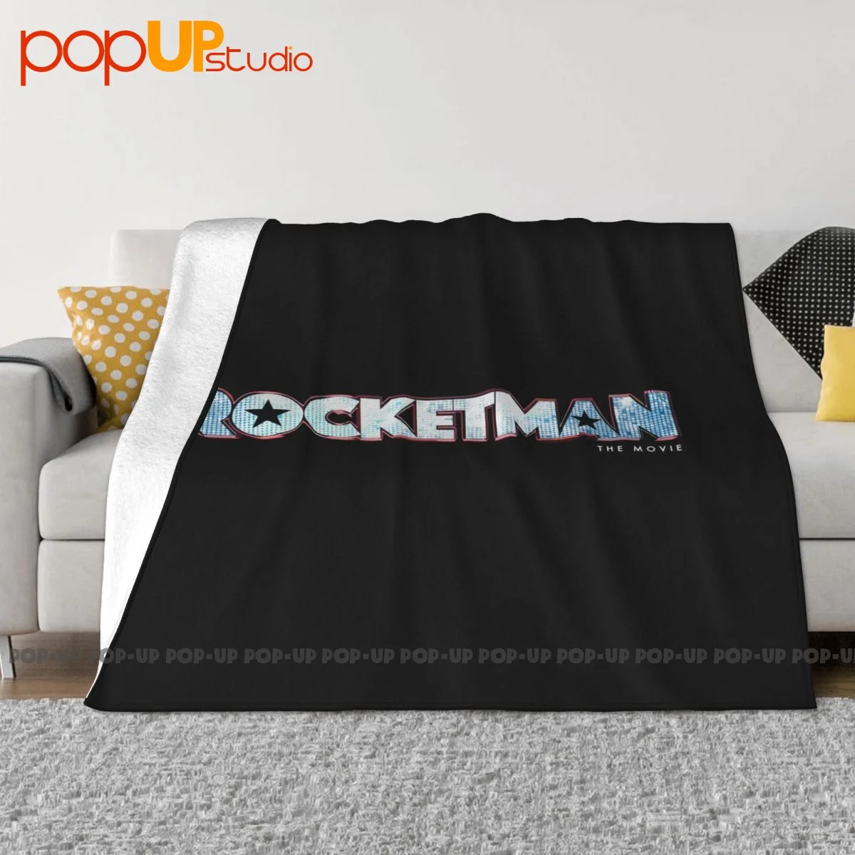 Elton John Rocketman Movie Logo Blanket Quilt Flannel High-Grade Cover Blanket Home Decotation