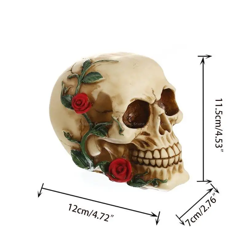 Sculptures Resin Crafts Unique Scary Skull Horrible Halloween Theme Decoration