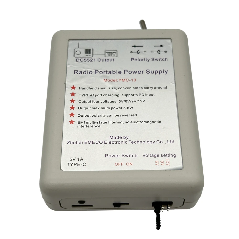 Rechargeable 3.7V 3000mAH Portable AM/FM Radio Power Supply For Radio Tecsun S-2000 Eton Elite 750 Grundig Output 6V 9V 12V