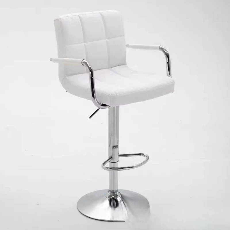 

Stable base Soft dining room High luxury bar chair with armrests Adjustable height PU leather bar stool