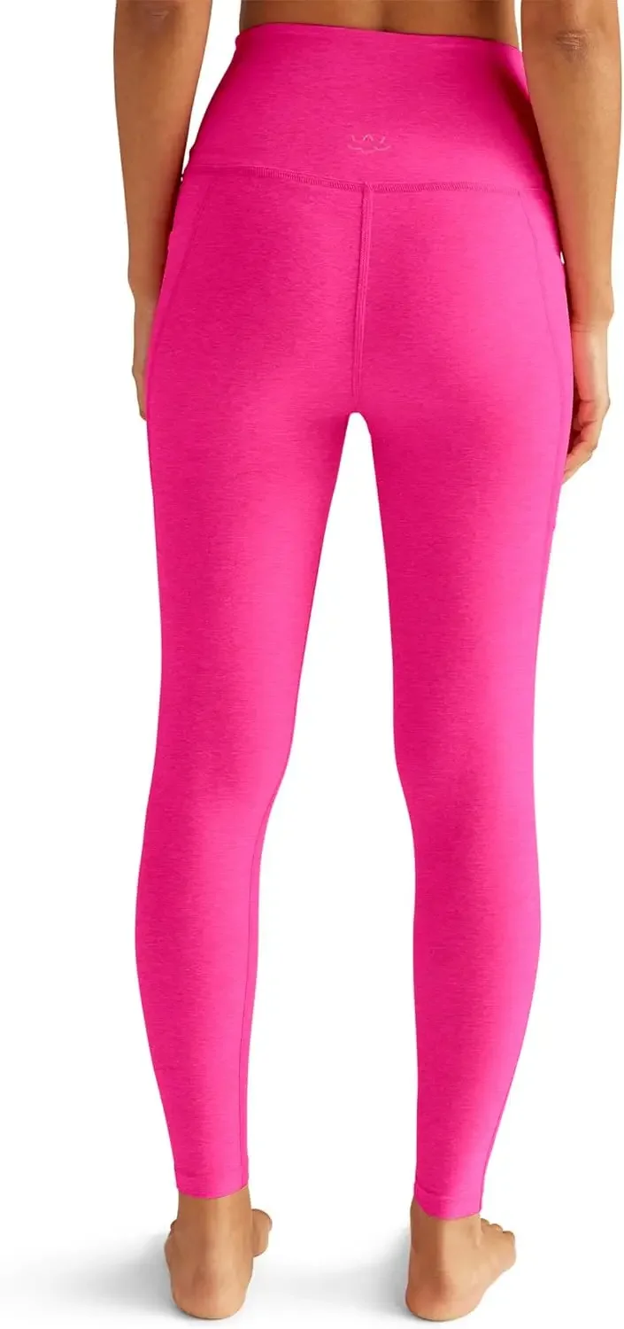 Yoga Vrouwen Spacedye Uit Zak Hoge Taille Midi Legging